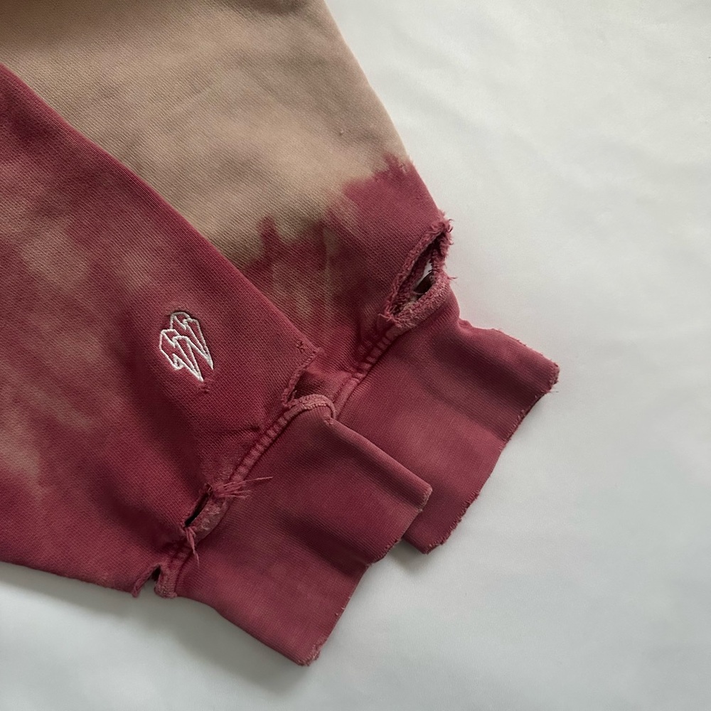 EN.ES Faded and Distressed Streetwear Tie-Dye Style Hoodie - Picture 9 of 13